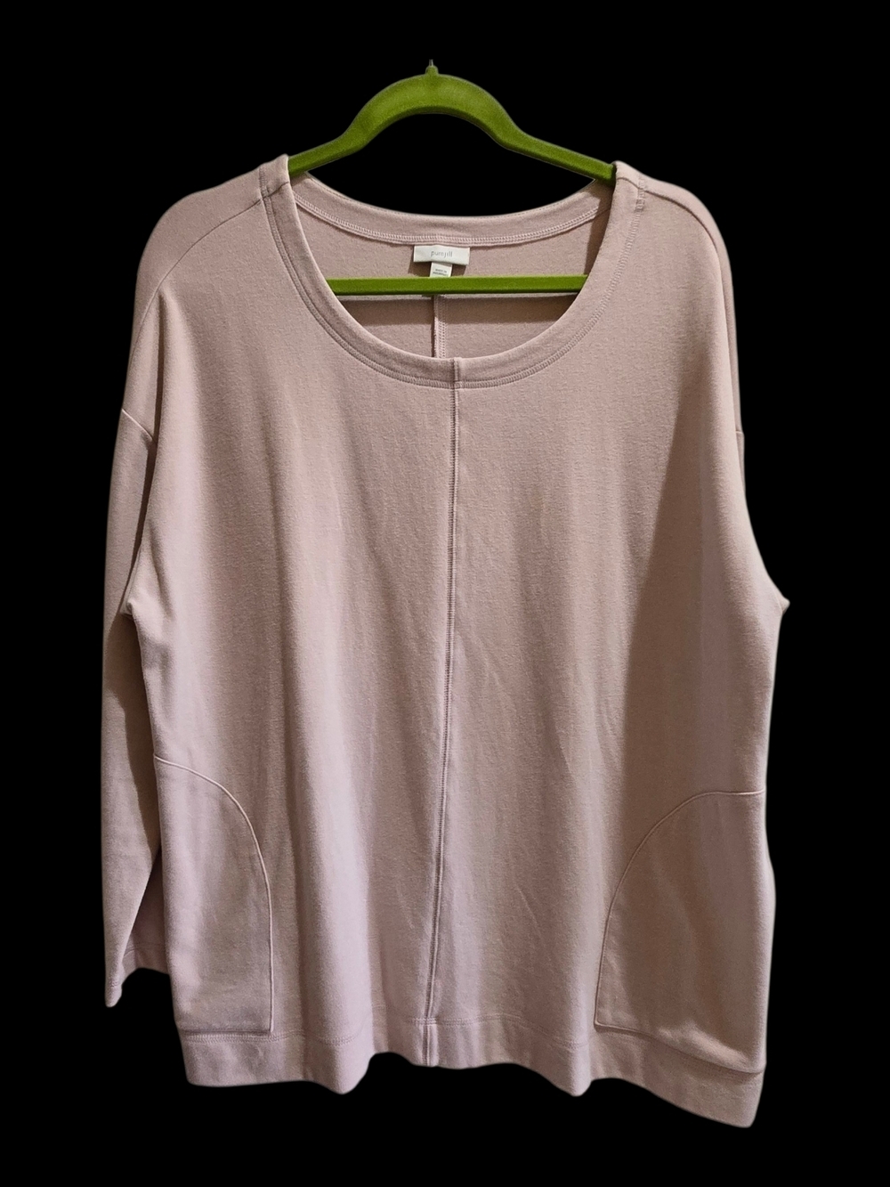 J Jill Relaxed Scoop Neck Sweatshirt In Dusty Pink